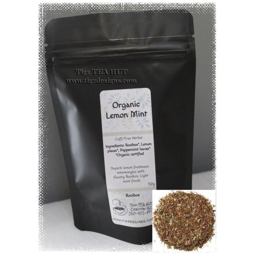 Organic Lemon Mint Rooibos Loose-leaf Tea - BC Luxury Teas